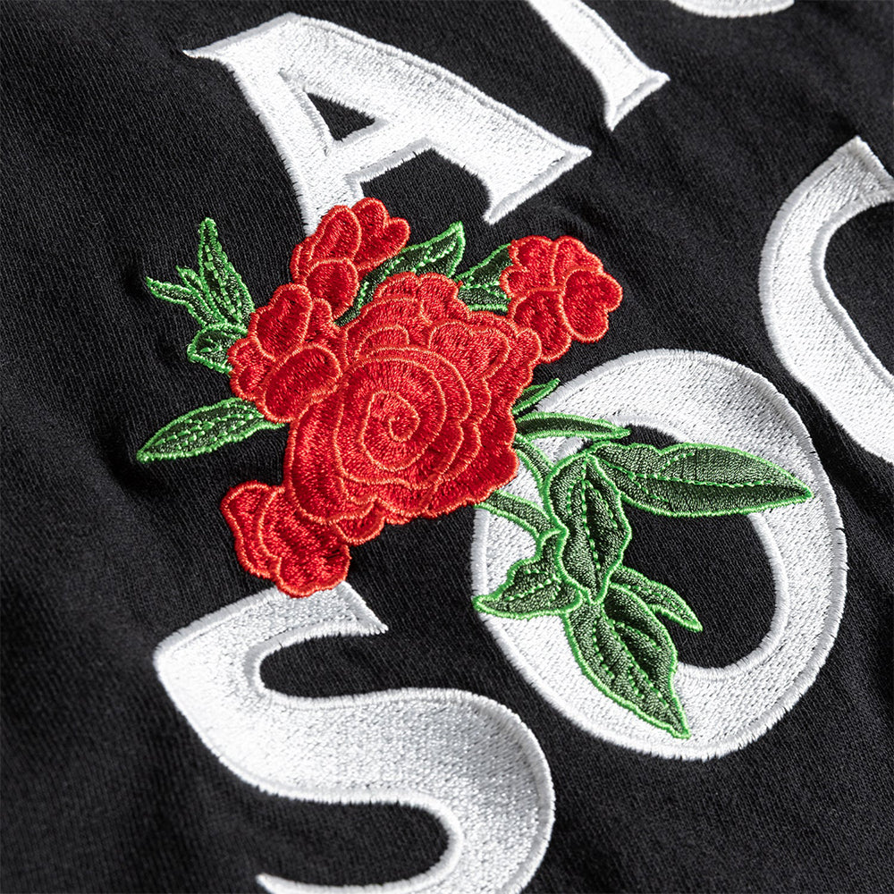 Embroidered Rose Kkotch Tee - Black