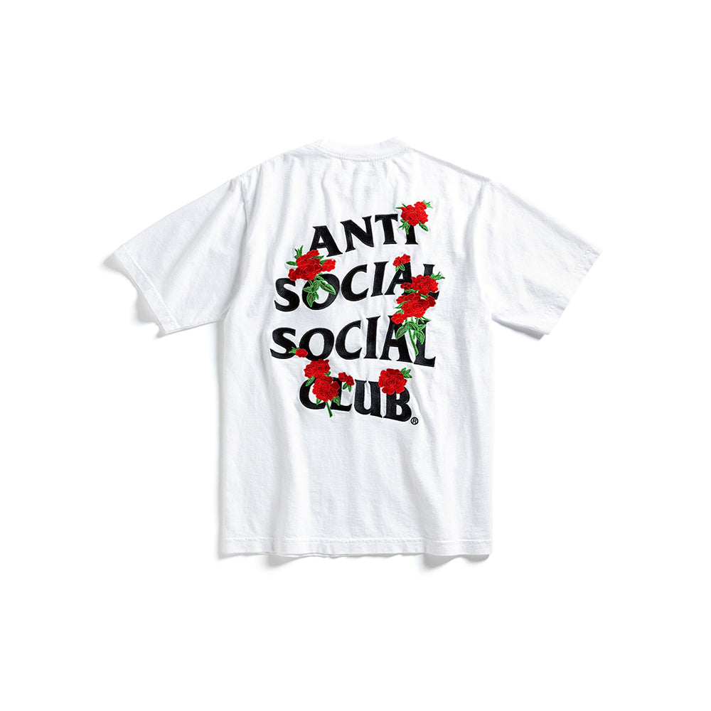 Embroidered Rose Kkotch Tee - White