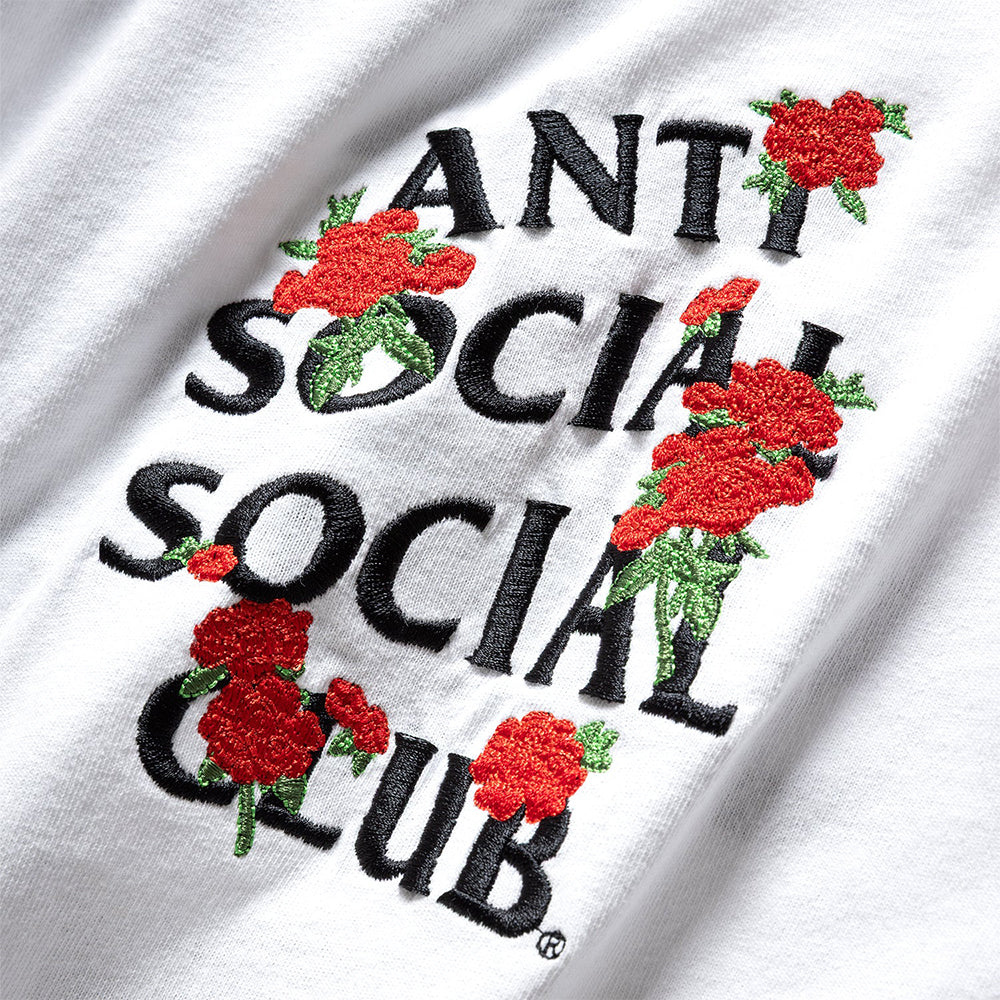 Embroidered Rose Kkotch Tee - White