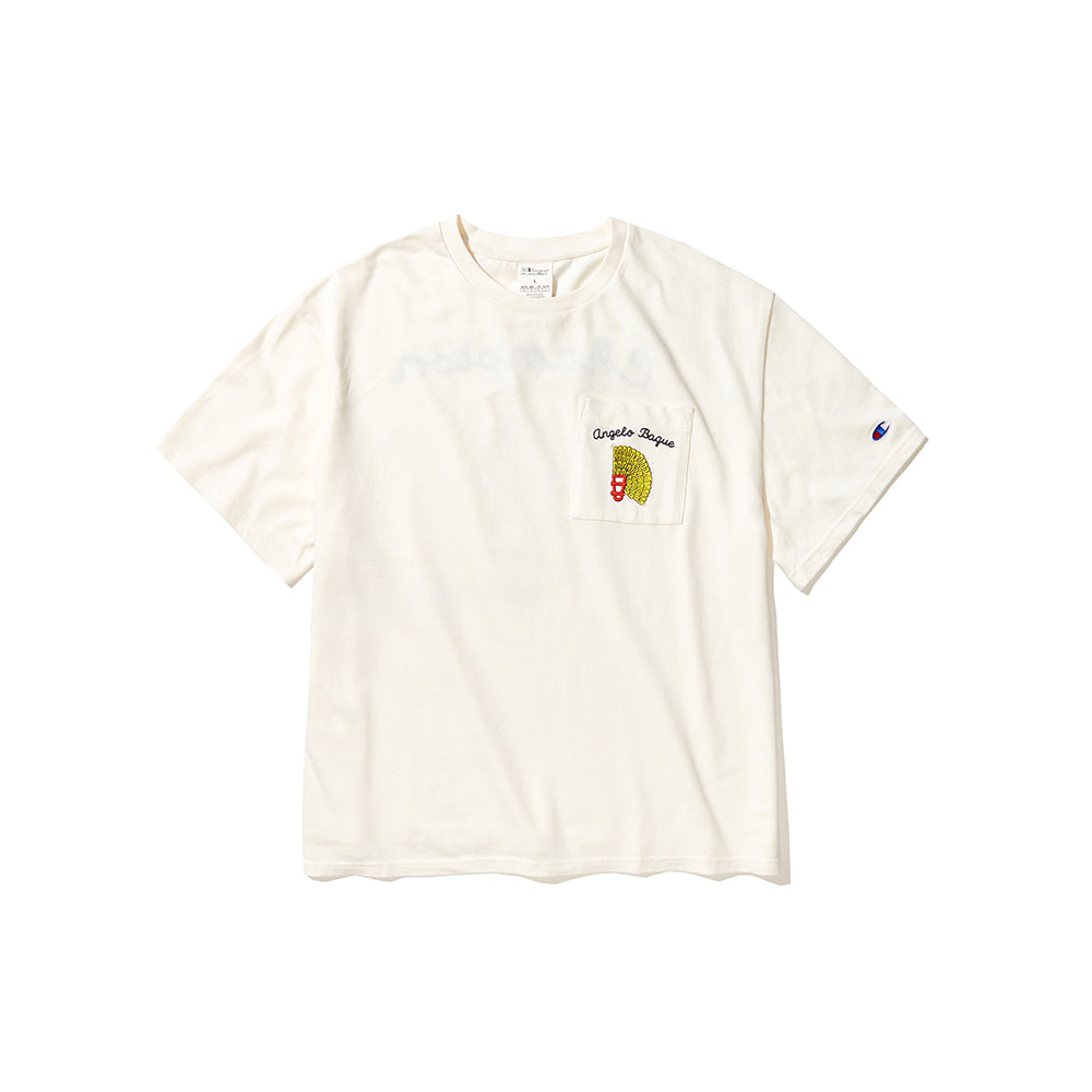 Angelo Baque x Champion Crewneck T-Shirt (Chalk White)