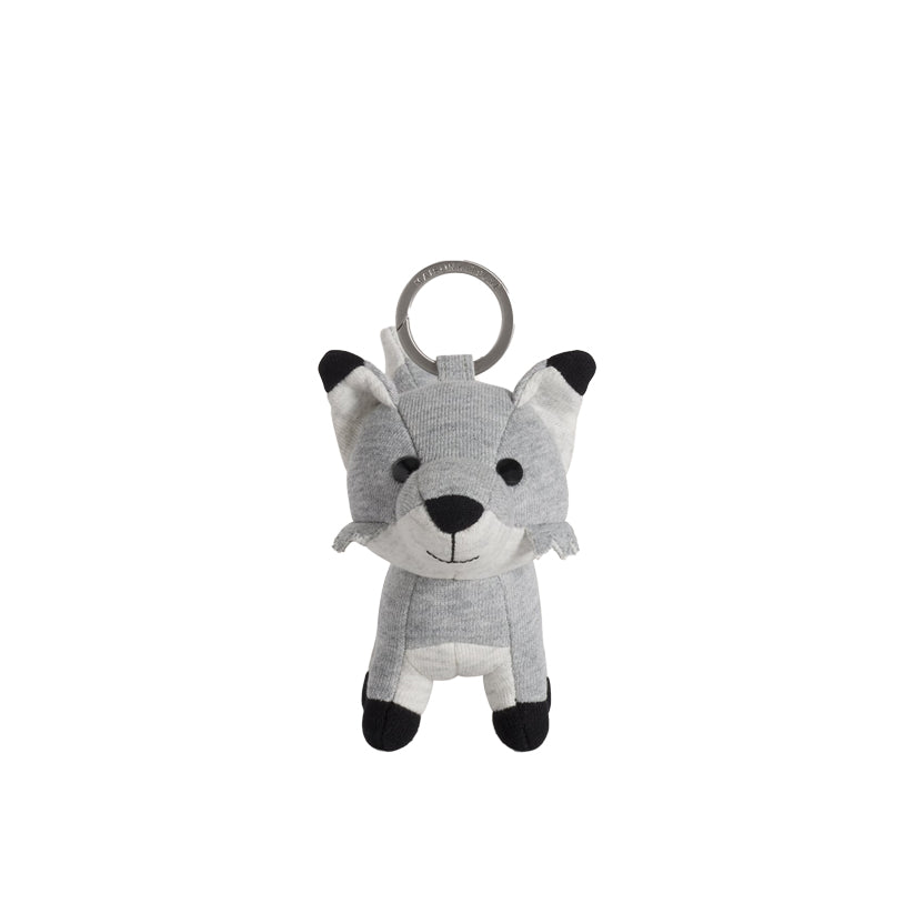Fox Bag Charm - Grey Melange