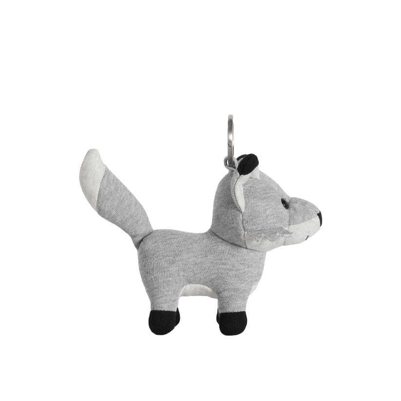 Fox Bag Charm - Grey Melange