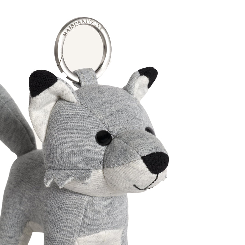 Fox Bag Charm - Grey Melange