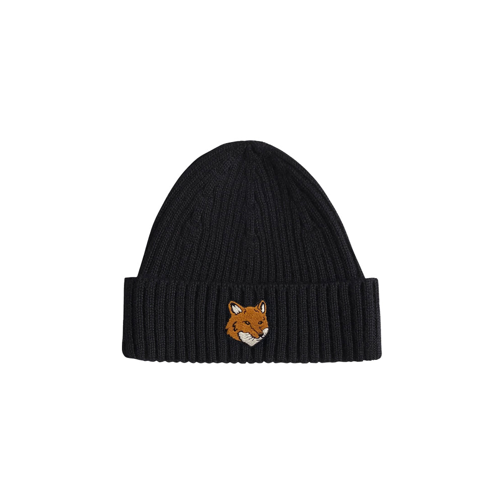 Fox Head Beanie - Black
