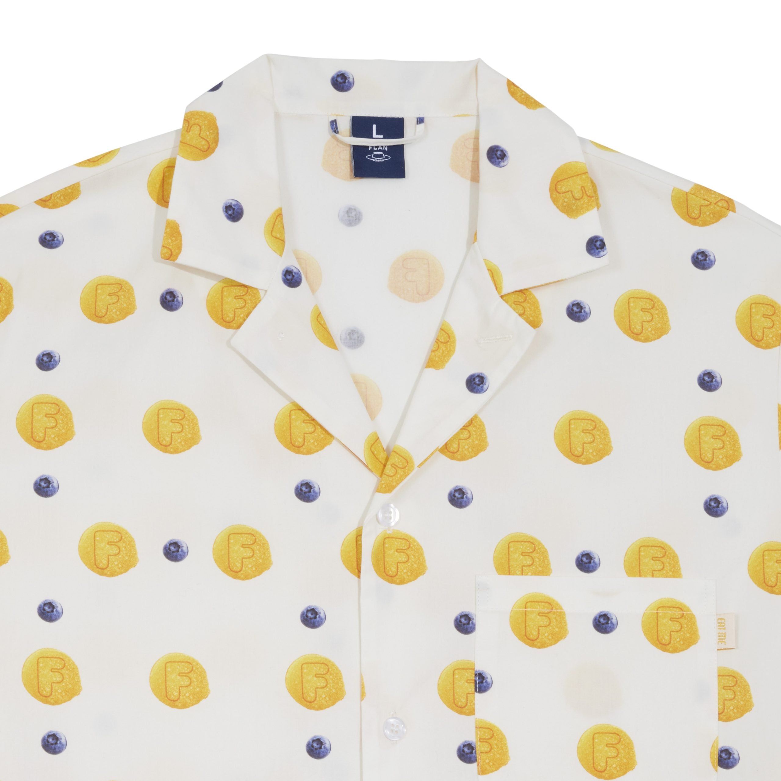 بيجامة بان كيك بالتوت الأزرق (كريمي)