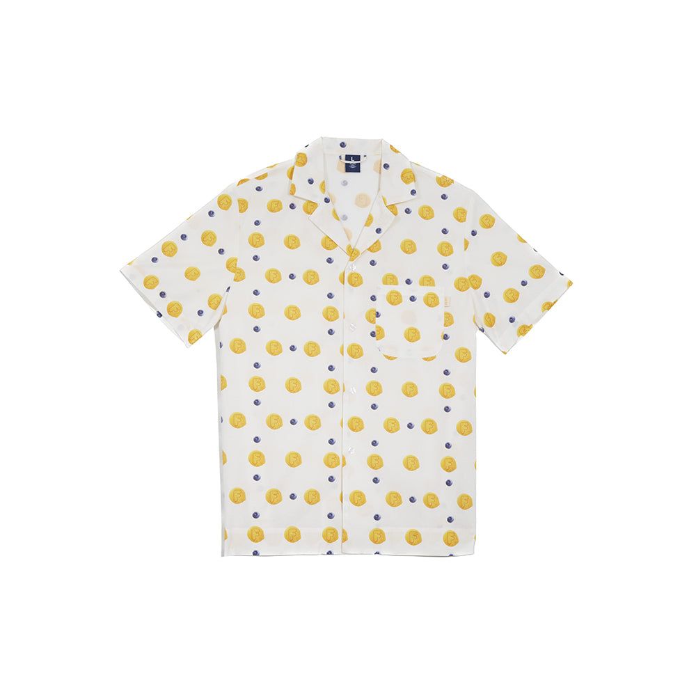 بيجامة بان كيك بالتوت الأزرق (كريمي)