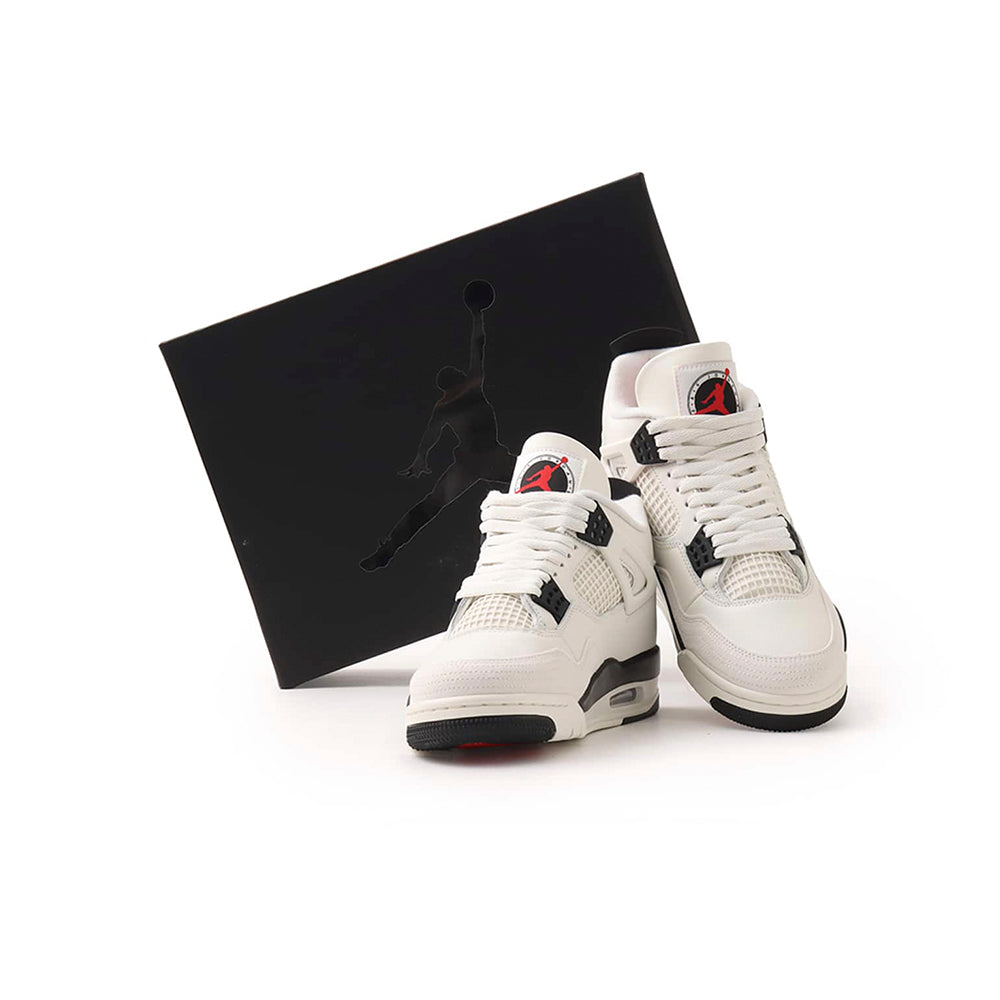 Flight Club x Air Jordan 4 Retro OG - Sail/Black University Red