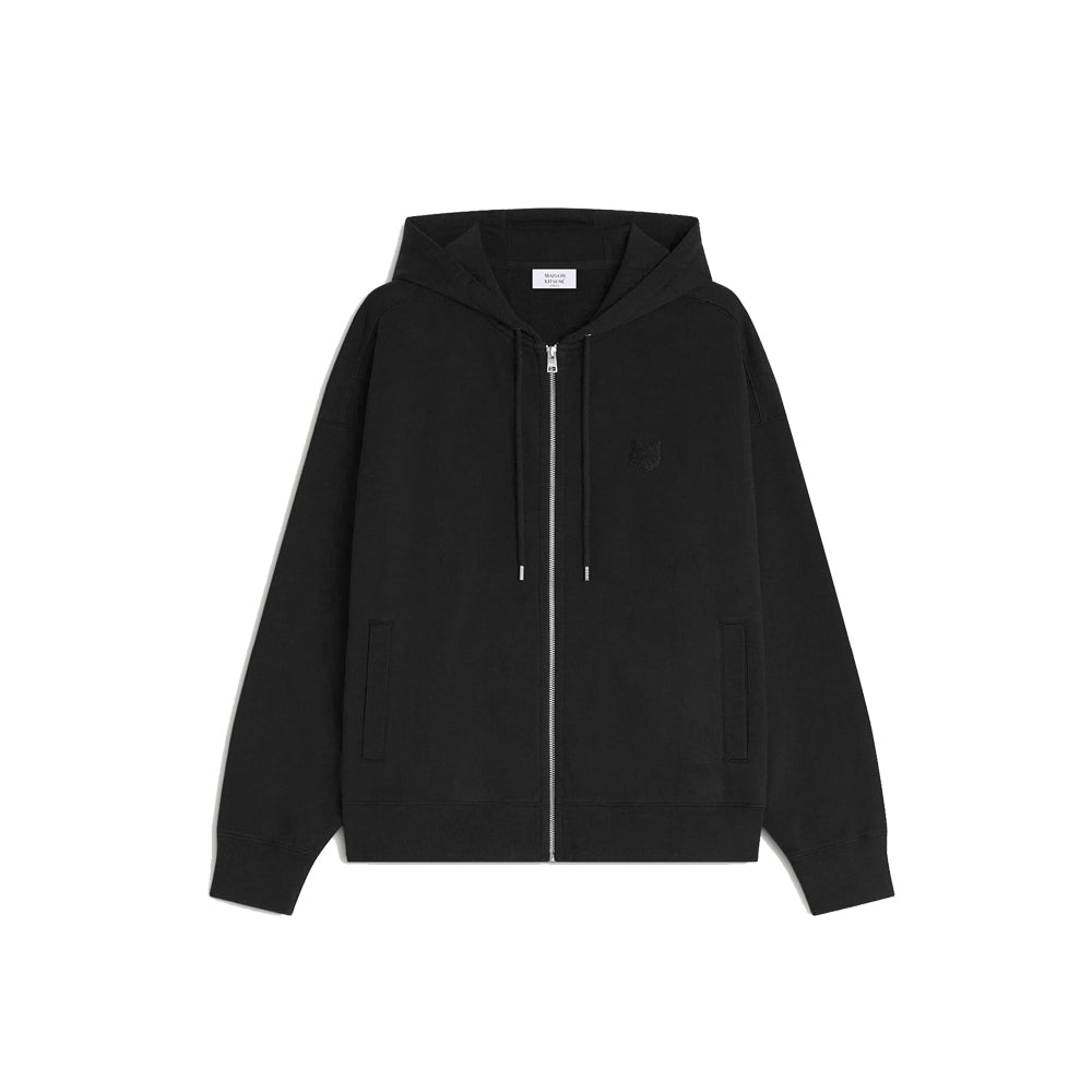 Fox Head Zipped Oversize Hoodie - Black