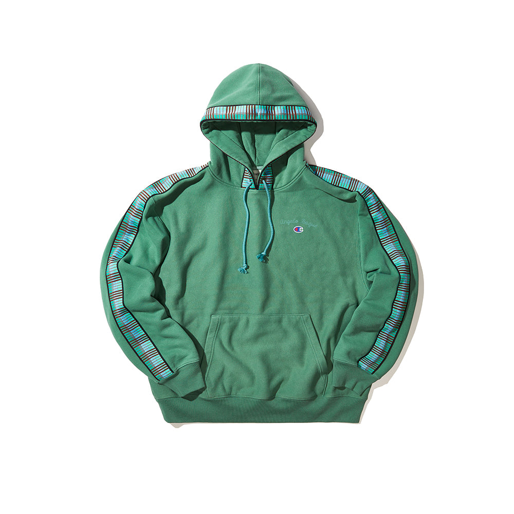 Angelo Baque x Champion Cardigan Hooded Sweatshirt (Washed Met Green)