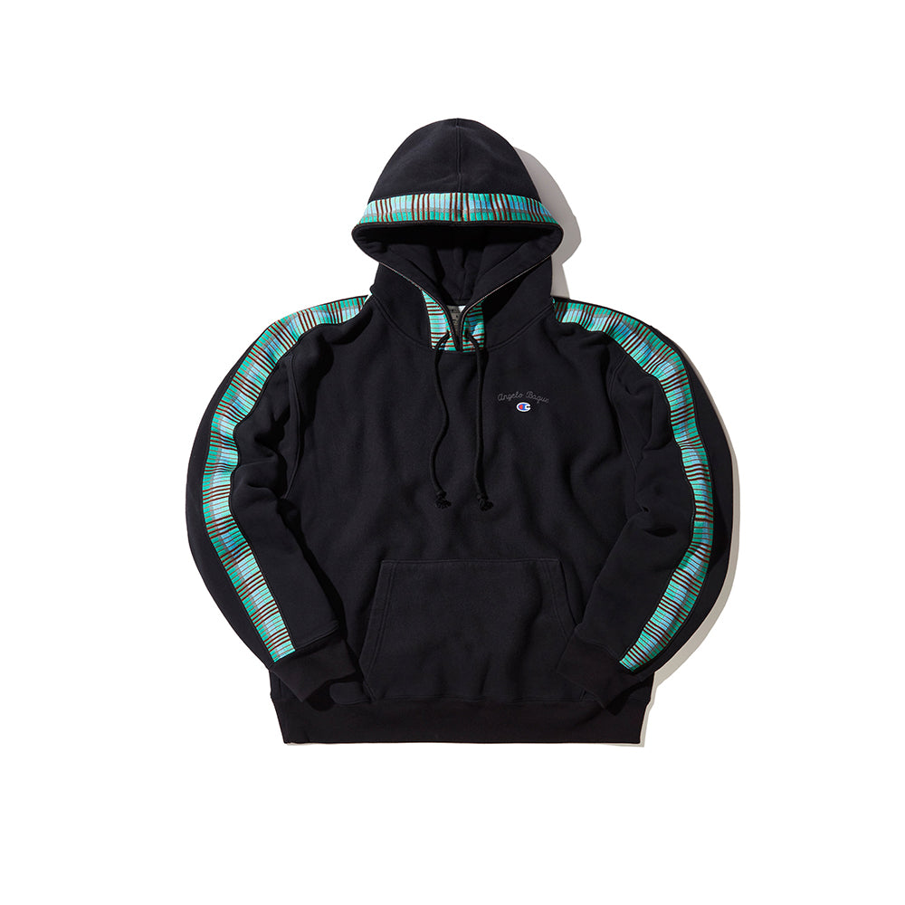 Angelo Baque x Champion Hooded Sweatshirt (Washed Black)