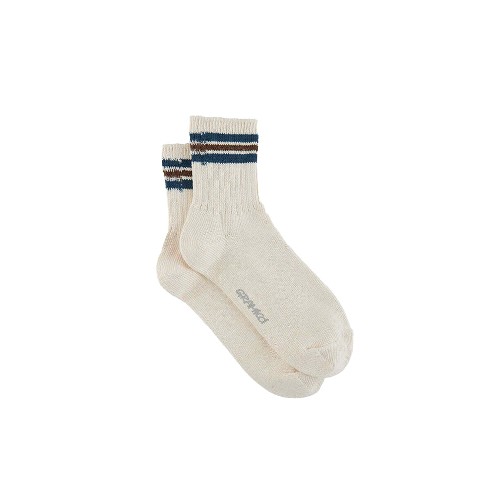 Hemp Blend Stripe Socks - Mocha