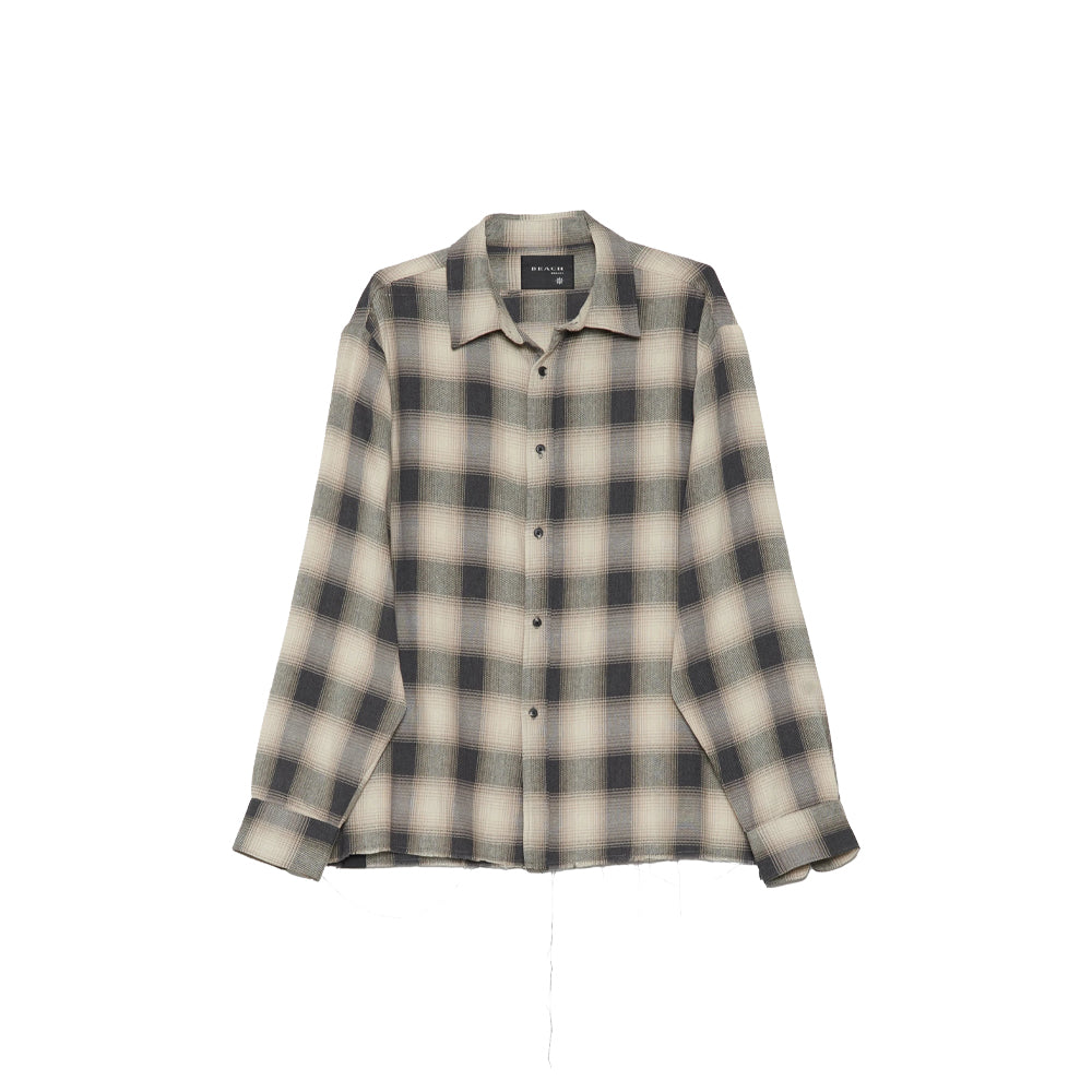 Hold LS Shirt - Cream/Navy Plaid