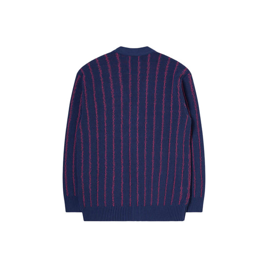 Vega Cardigan (Navy/Pink Garment Washed)