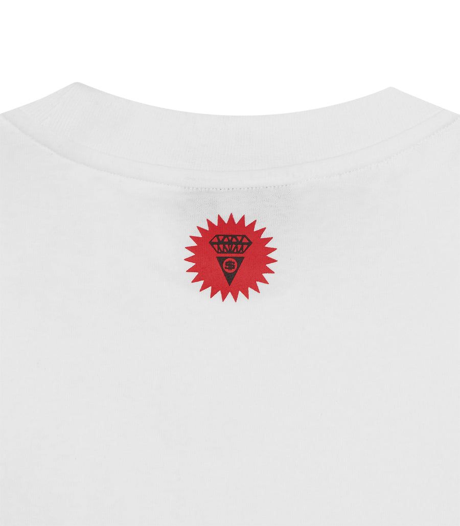 Woodgrain Running Dog T-Shirt (White)