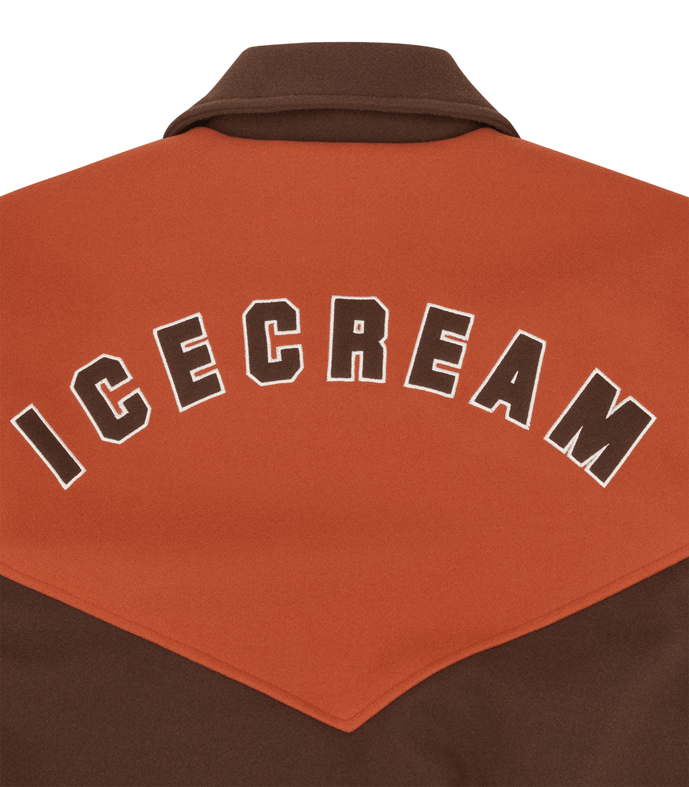 Panelled Varsity Jacket (Brown/Orange)