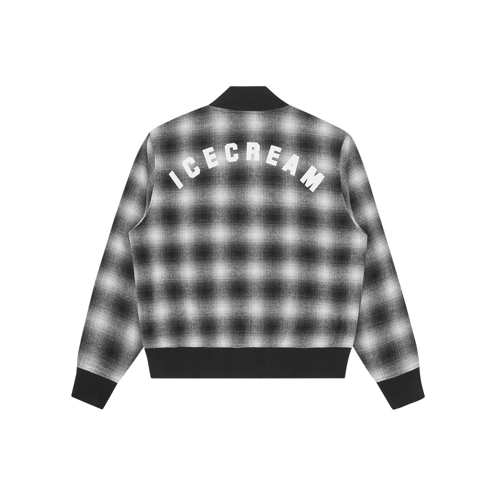 Plaid Bomber Jacket (Grey Check)