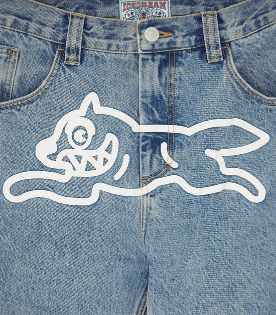 Check Lined Denim Pant (Vintage Wash Blue)