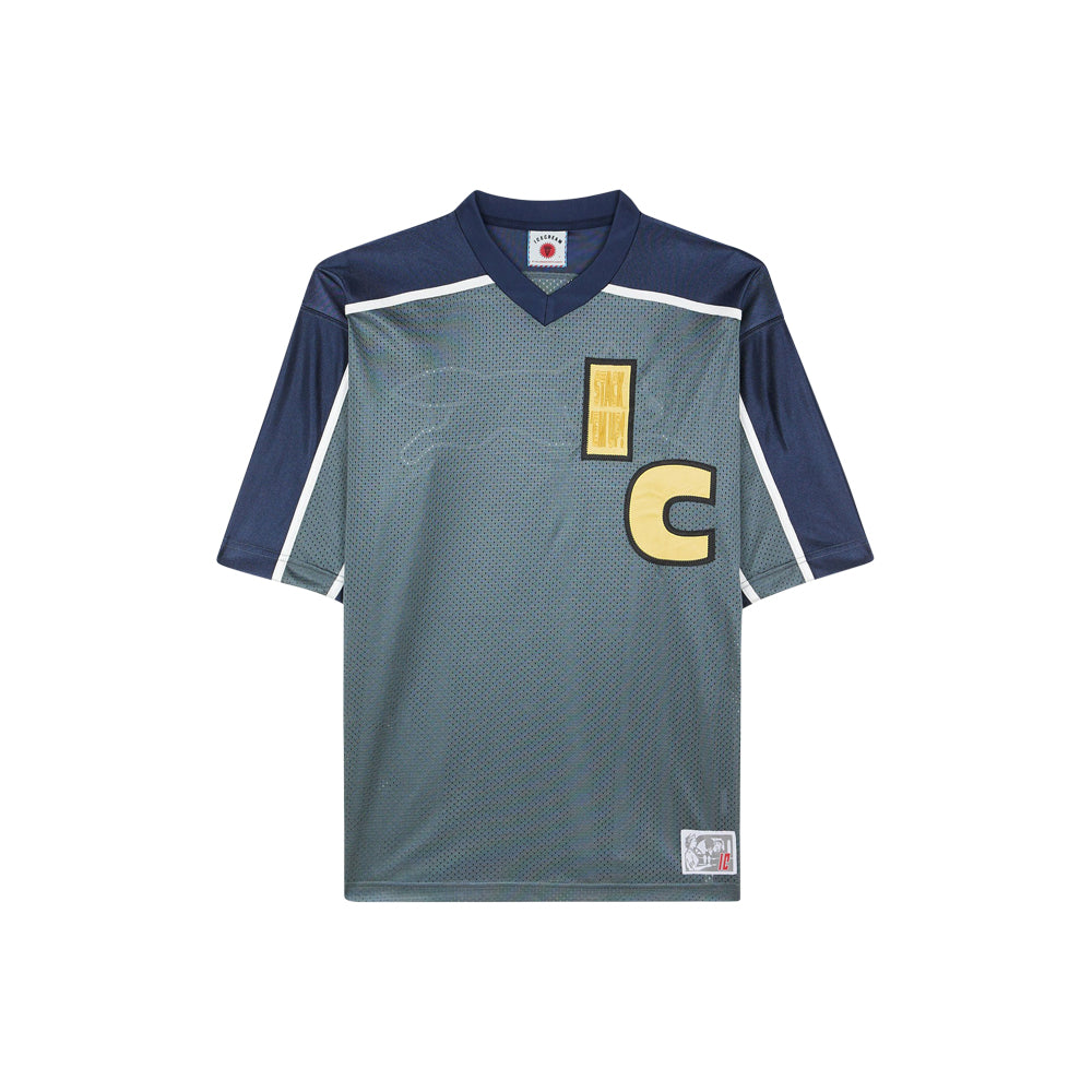 Stack Em Up Football Shirt - Grey/Navy