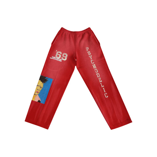 Psychodelic Sweatpants M (red)