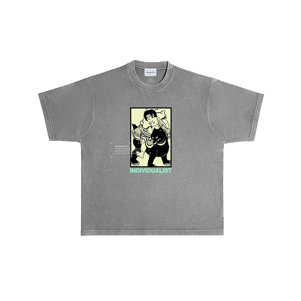 Kintaro Box SS Tee (Charcoal)