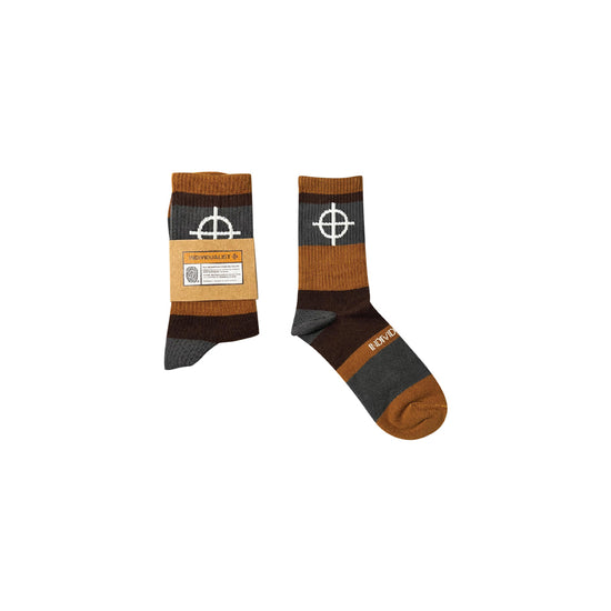 Crosshair Socks (Brown)