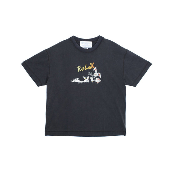 Relax Vintage Reversible Tee (Washed Black)