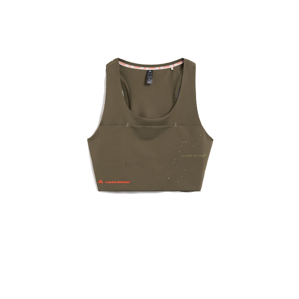 Hermanos Koumori x Women's Adidas Crop Top - Olive Strata