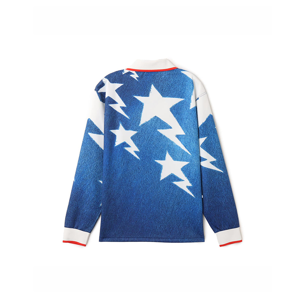 BAPE x adidas Long Sleeve Star Jersey - Blue Denim