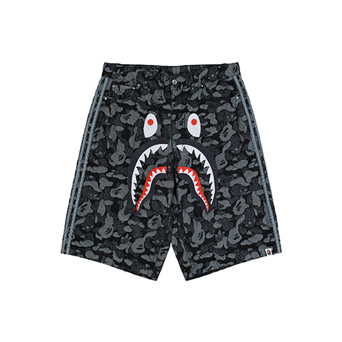 BAPE x adidas Shark Denim Jorts Black - Black