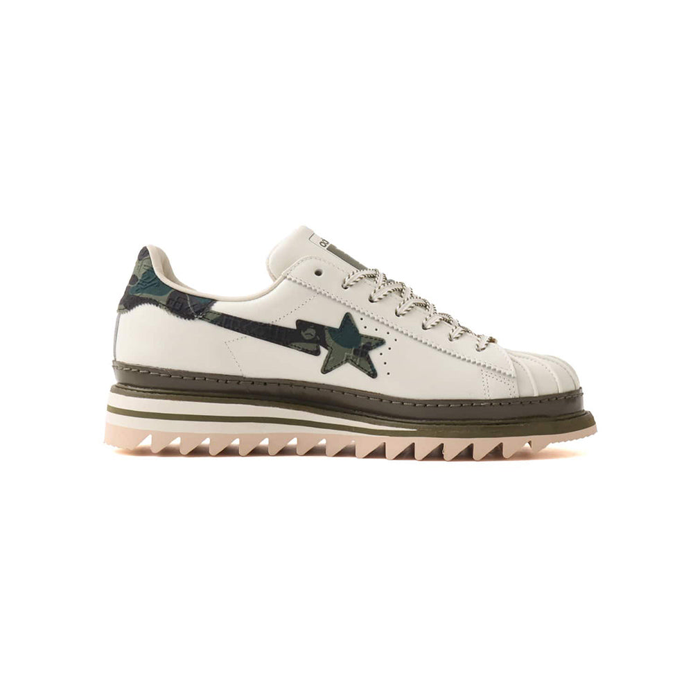 CLOT x BAPE Superstar - Off White/Branch/Olive Cargo