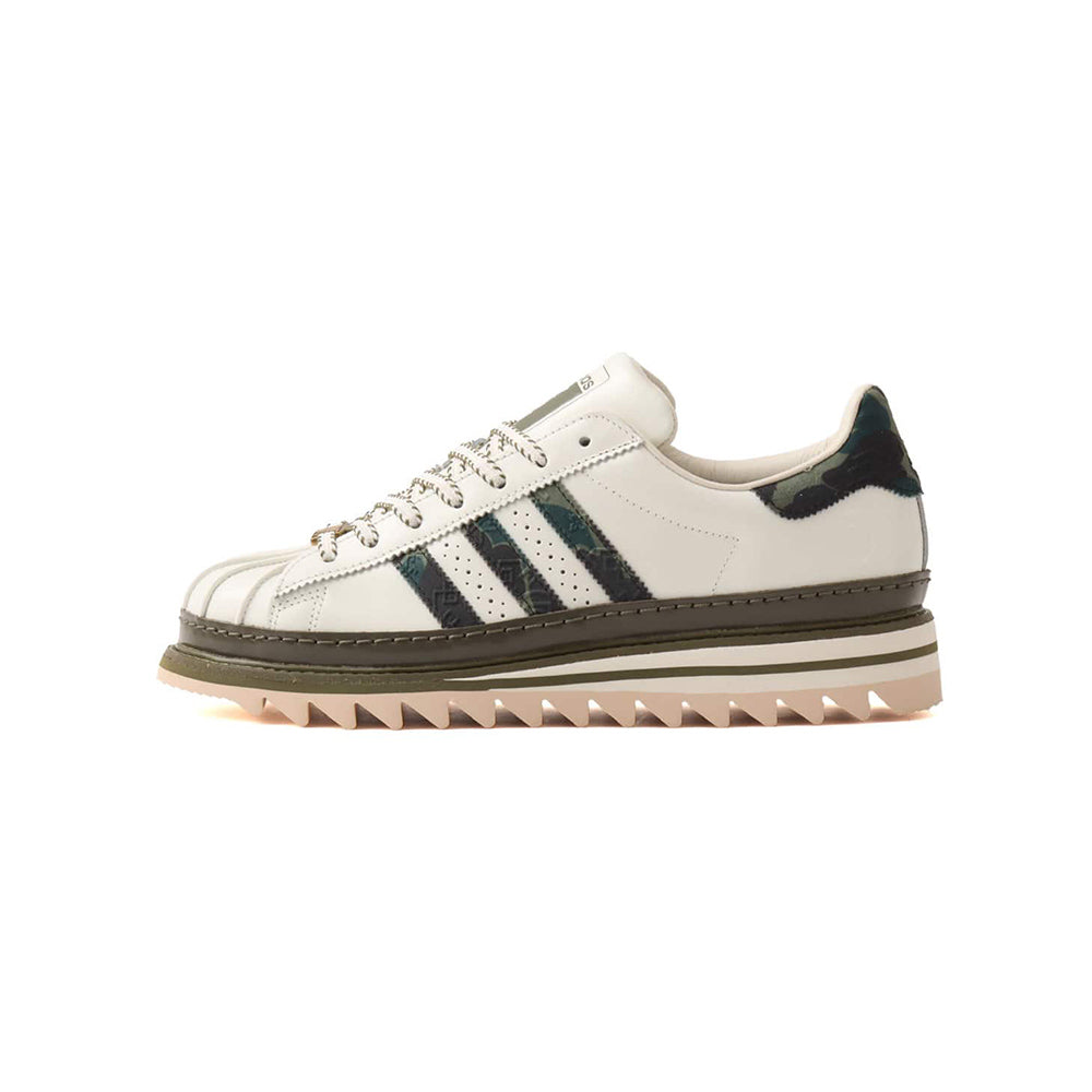 CLOT x BAPE Superstar - Off White/Branch/Olive Cargo