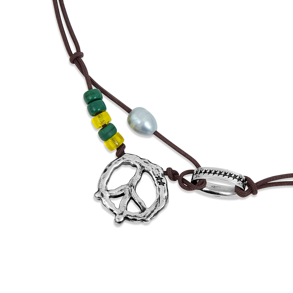 Knotted Peace Out Necklace -Multi
