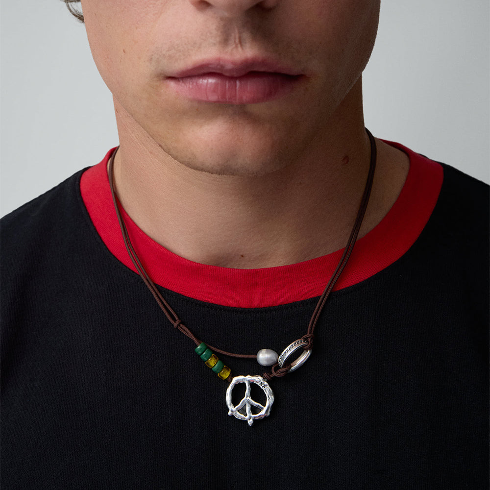 Knotted Peace Out Necklace -Multi