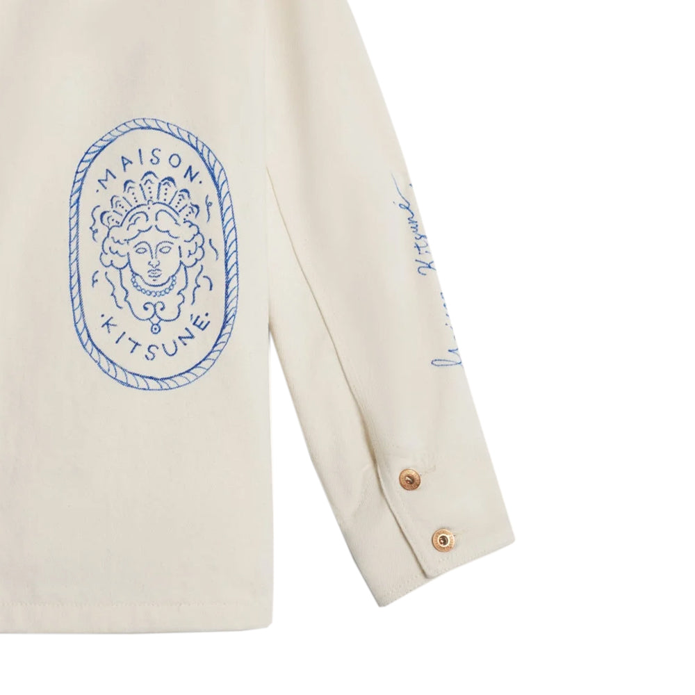 Kuro x Maison Kitsuné Handwritten Postcard Work Jacket - Ecru