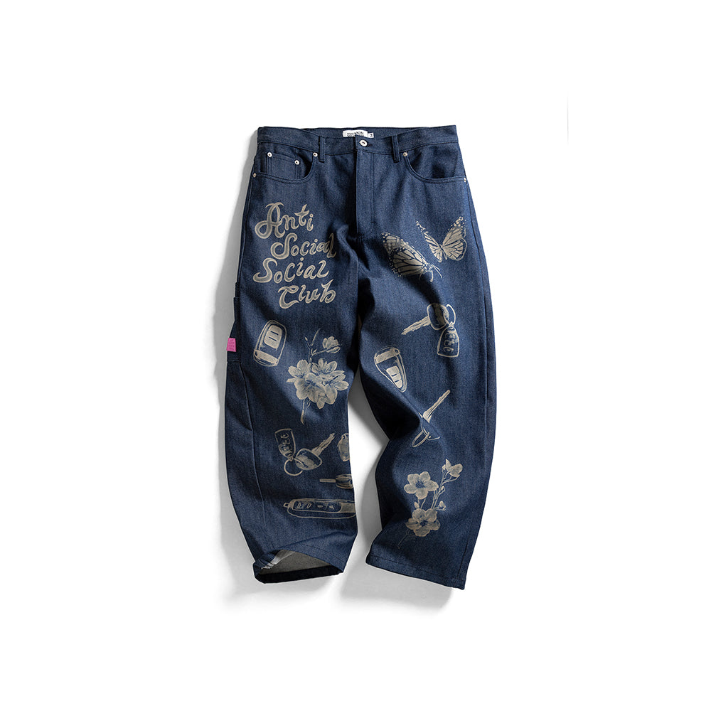 Laser Etched Jeans - Denim