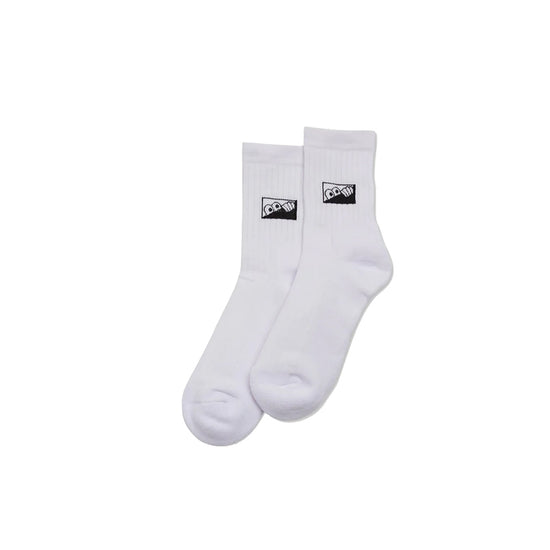 Heel Tab Dress Socks (White)