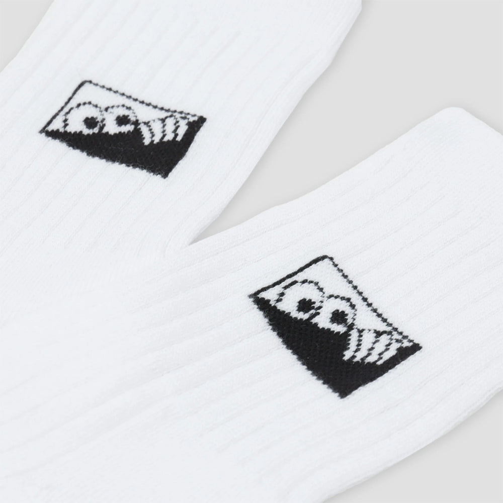 Heel Tab Dress Socks (White)