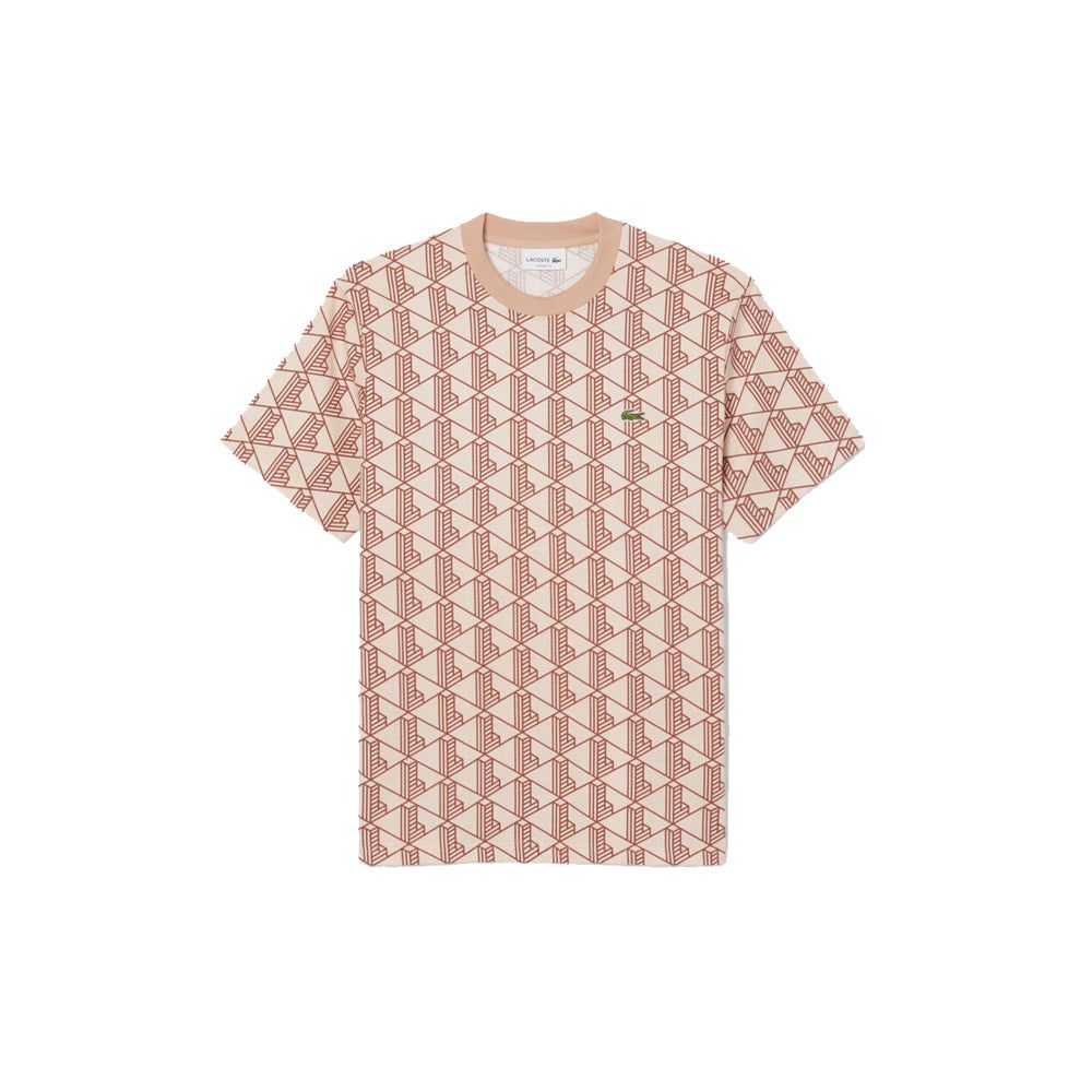 Monogram Cotton T-Shirt (Beige/Brown)