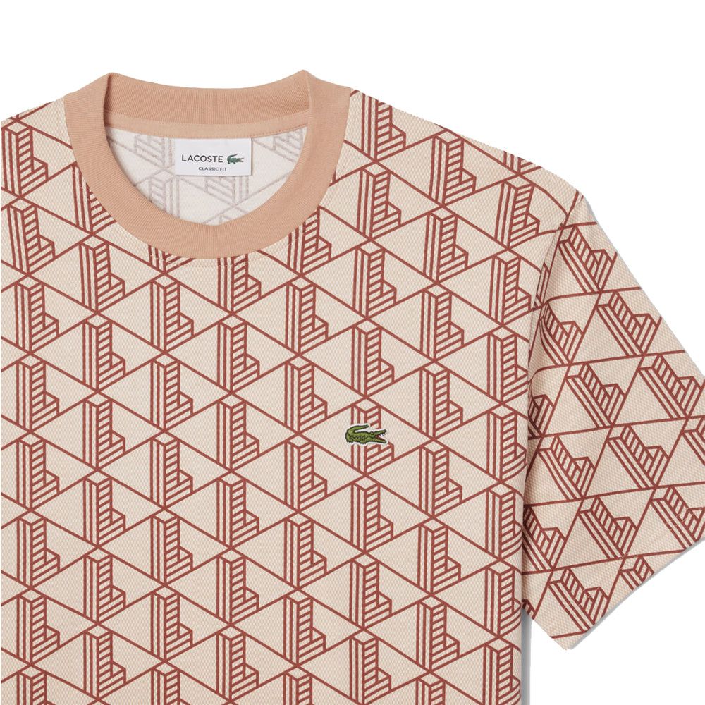 Monogram Cotton T-Shirt (Beige/Brown)