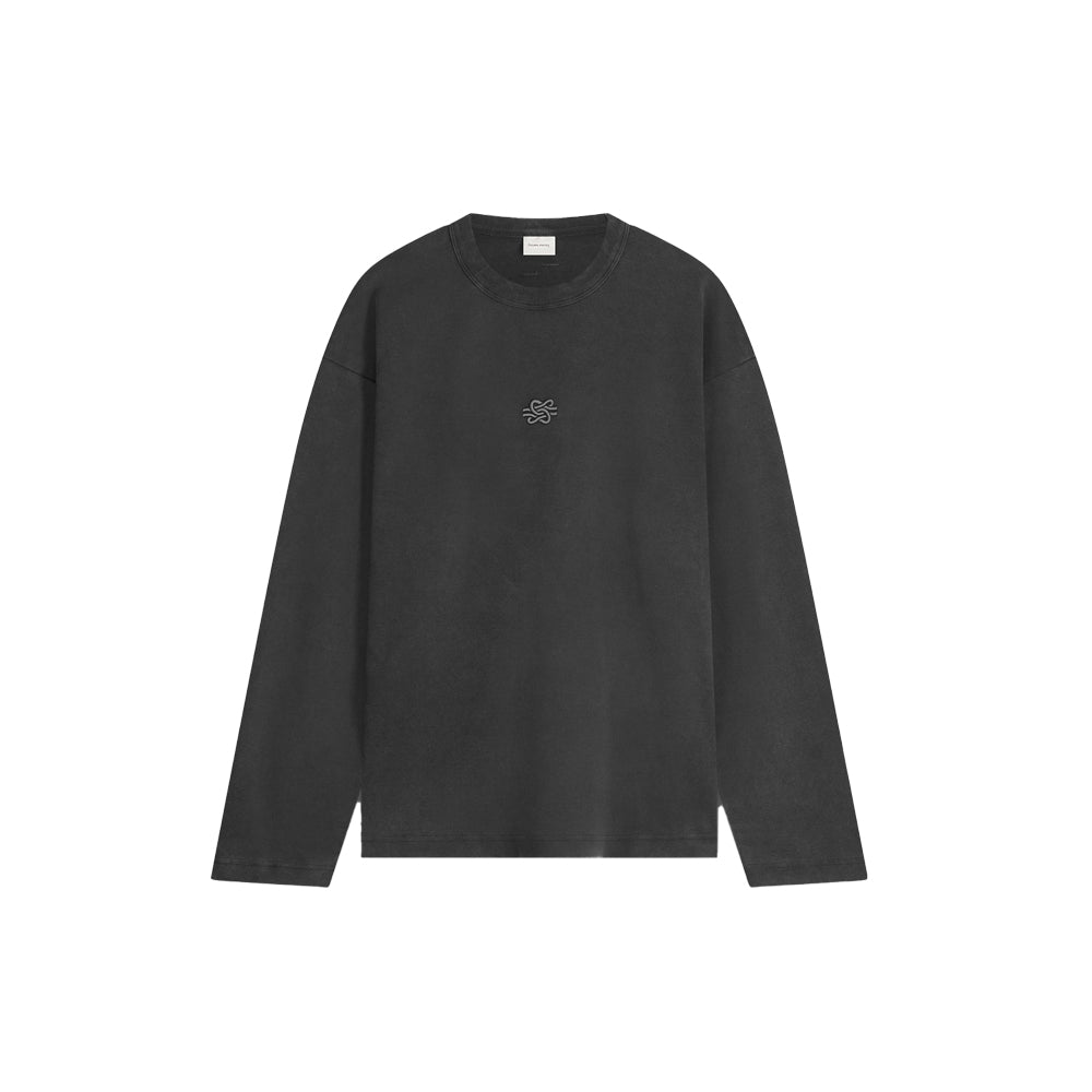 Longsleeve Boxy Embroidered - Vintage Black