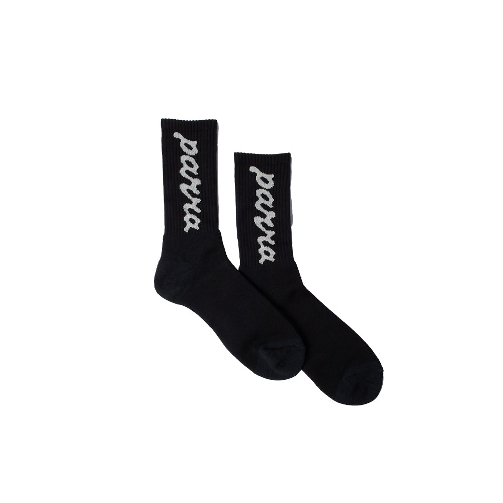 Lowercase Scriptlogo Crew Socks - Black