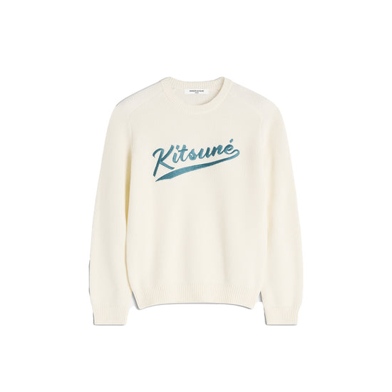 Kitsune Varsity Embroidered Mesh Jumper (Milk)