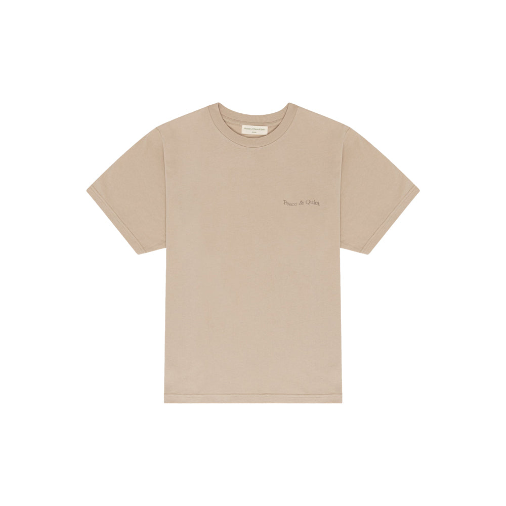 Wordmark Pigment Dyed T-Shirt (Taupe)