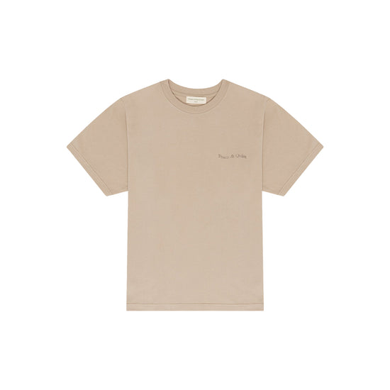 Wordmark Pigment Dyed T-Shirt (Taupe)