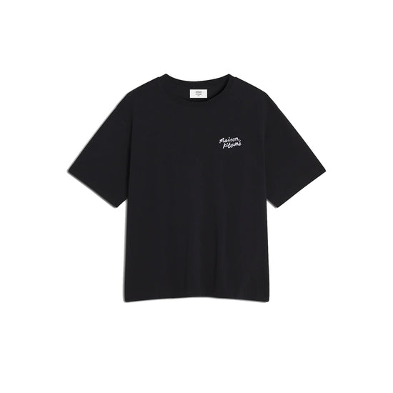 Handwriting Embroidery Oversize Tee (Black/White)
