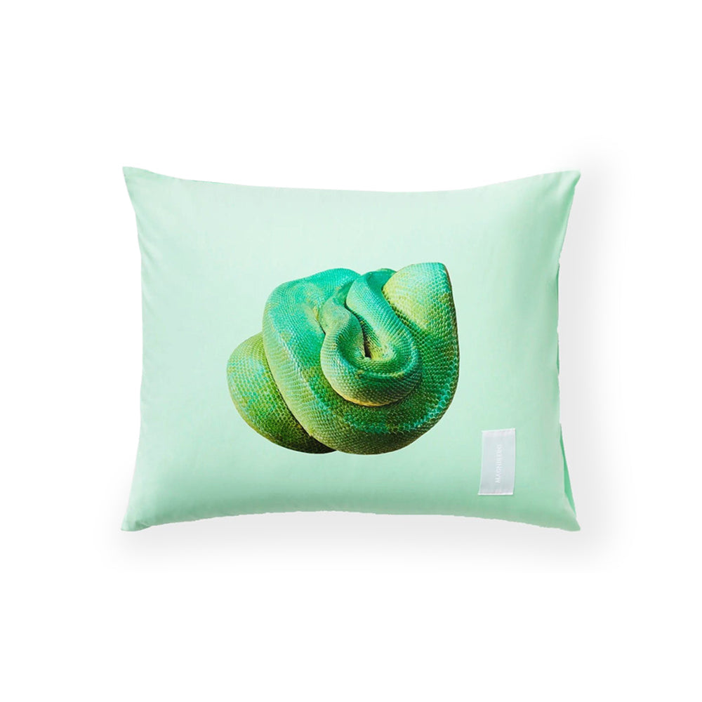 Snake Pure Poplin Pillow Case (Pale Green)