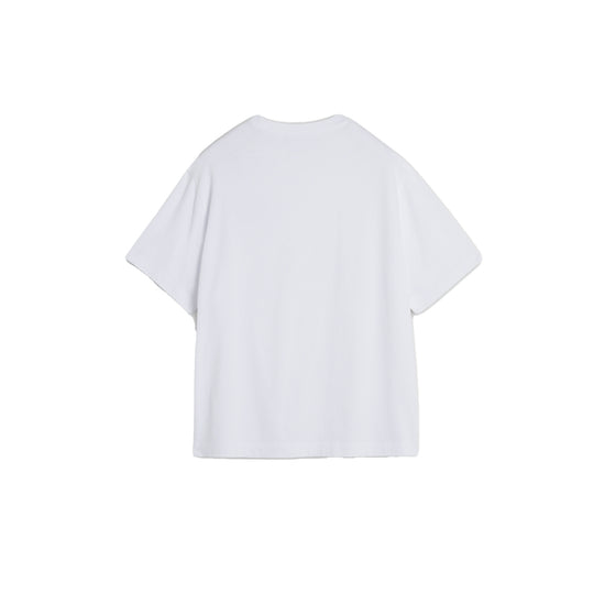 Handwriting Embroidery Oversize Tee (White/Black)