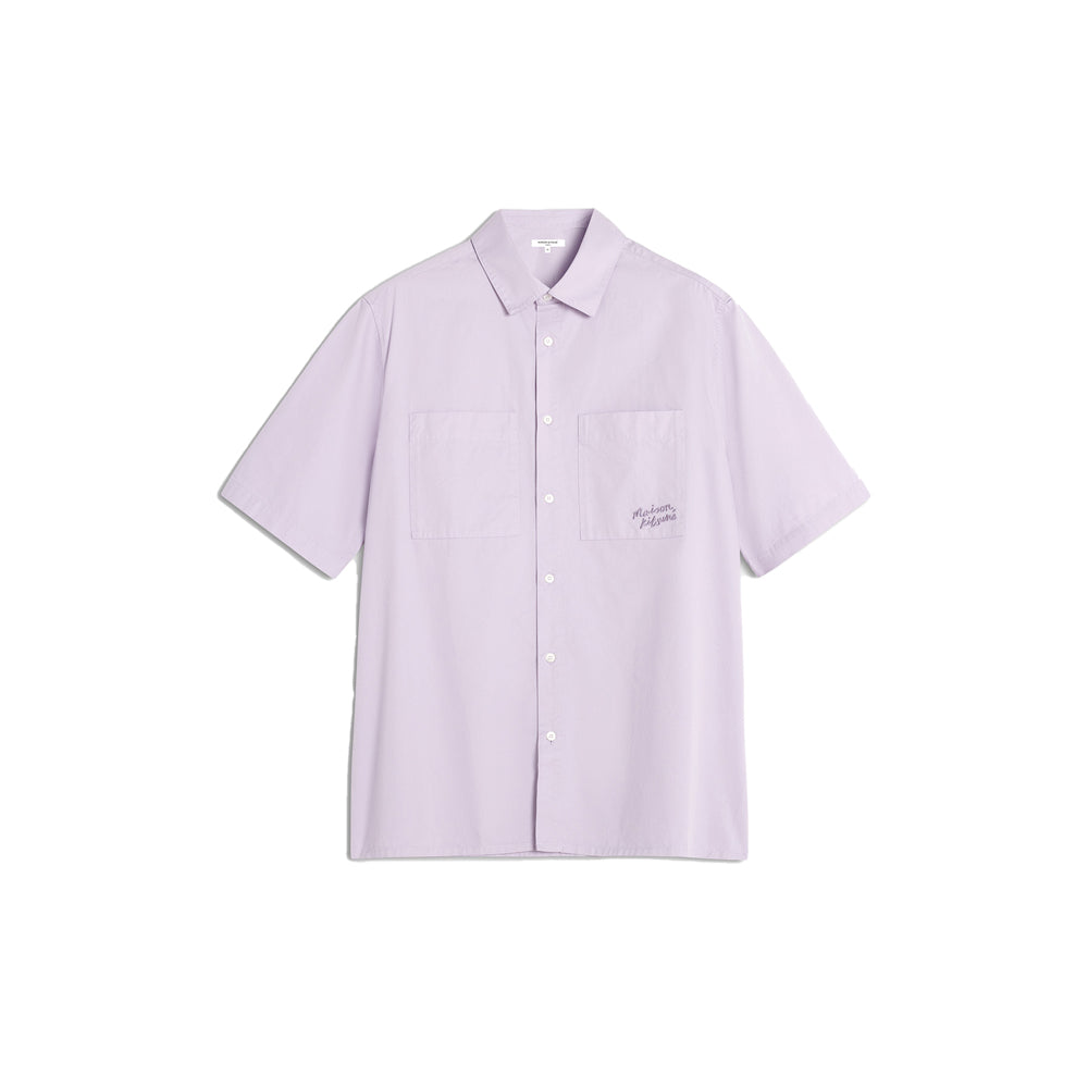 Relaxed Short Sleeve Shirt (Soft Mauve)