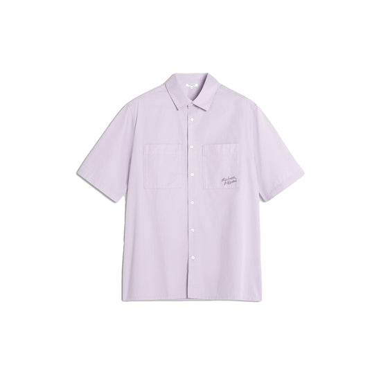 Relaxed Short Sleeve Shirt (Soft Mauve)