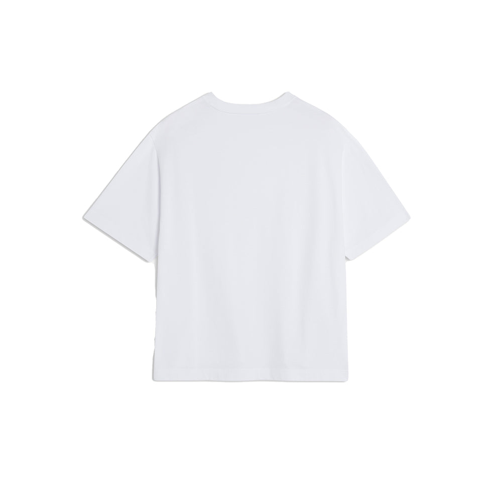 Tonal Fox Head Patch Oversize Tee Shirt (White)